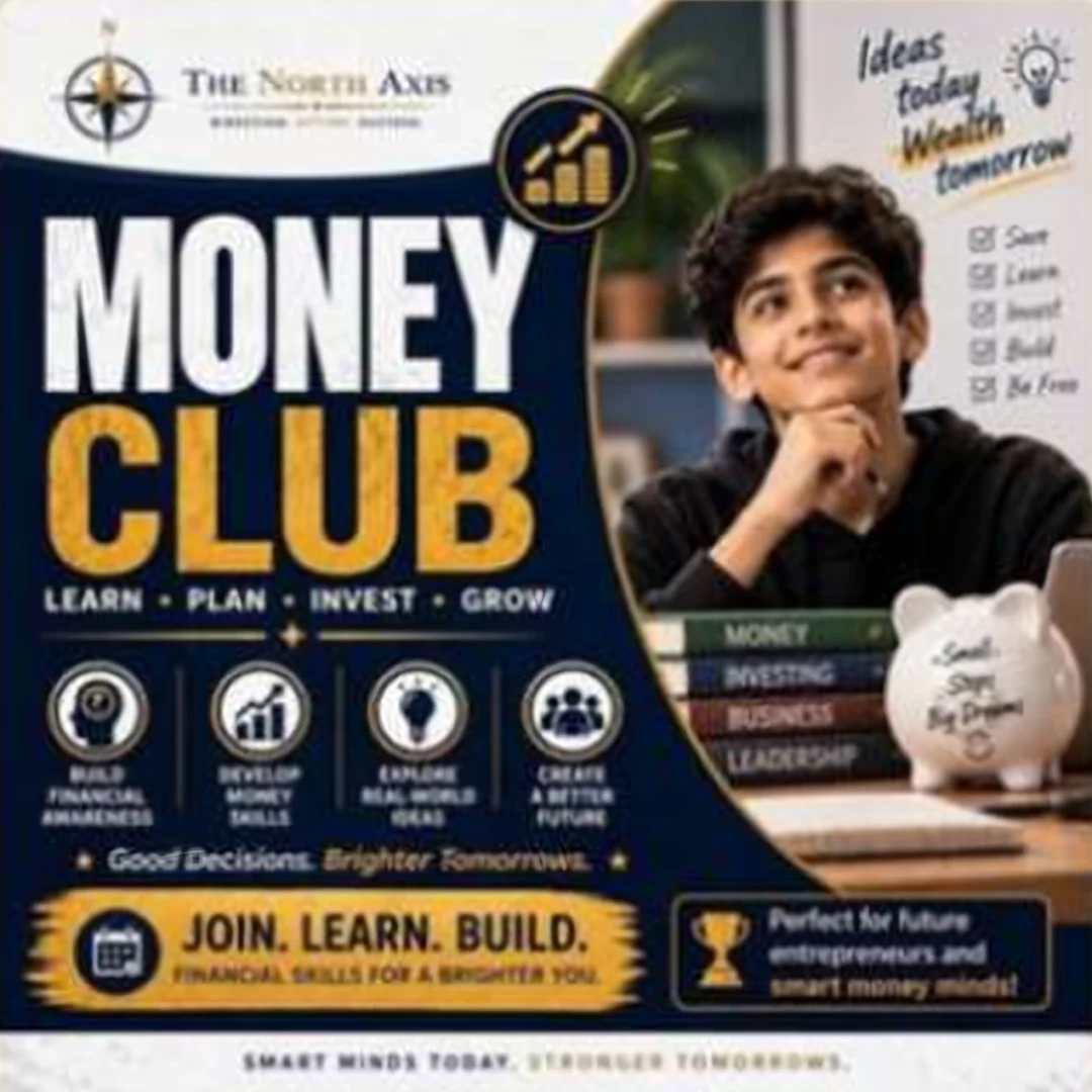 Money Club poster — Learn · Plan · Invest · Grow
